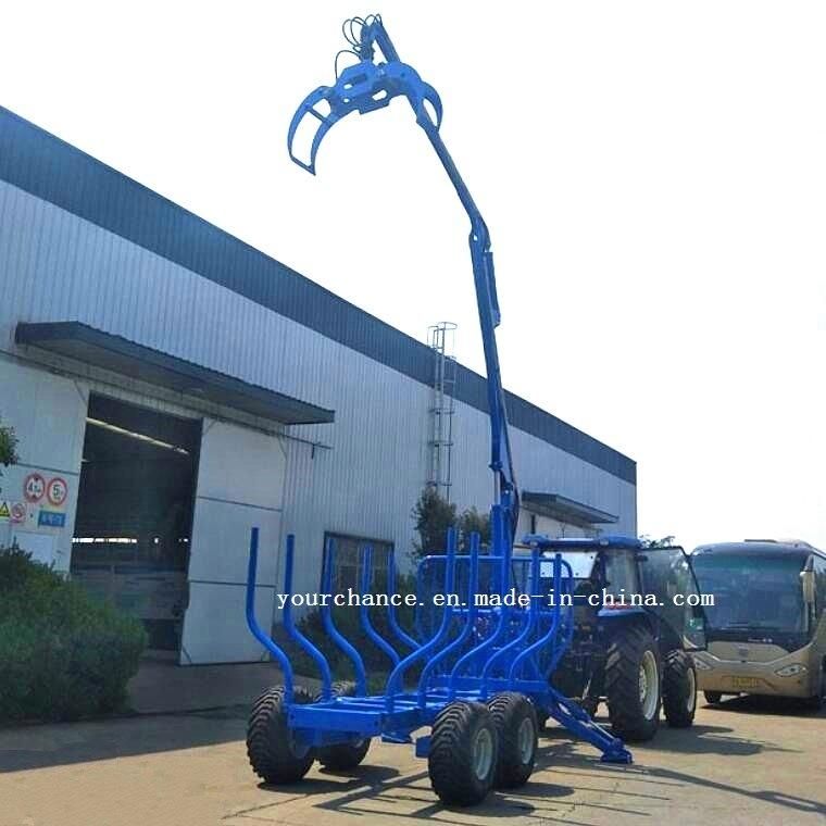 China Tip Quality Zm Series 1-16 Tons Log Loading Trailer with Crane for 10-210HP Tractor