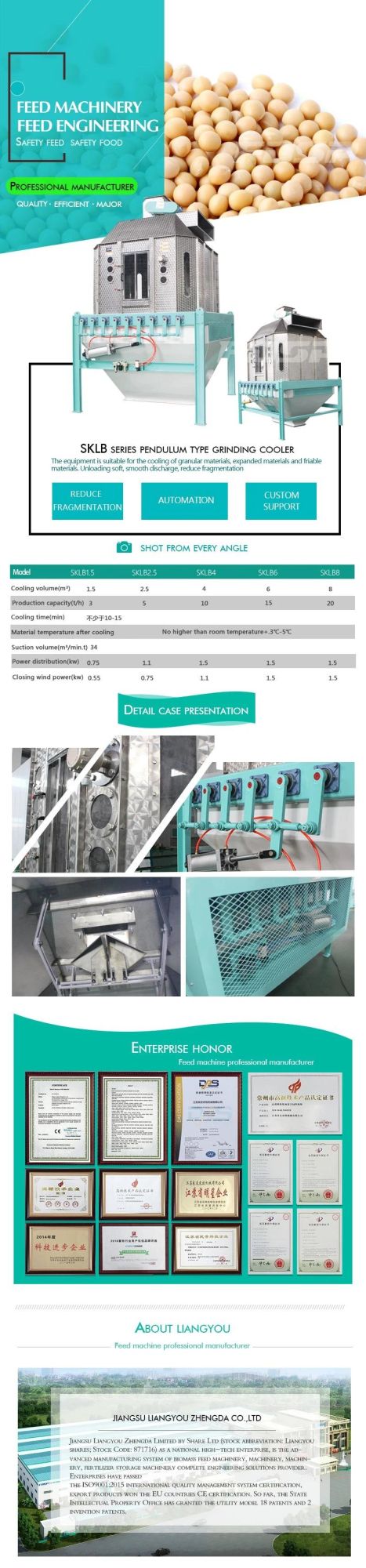 Swing Cooler Machine Cooling Machinery for Feed Pellet