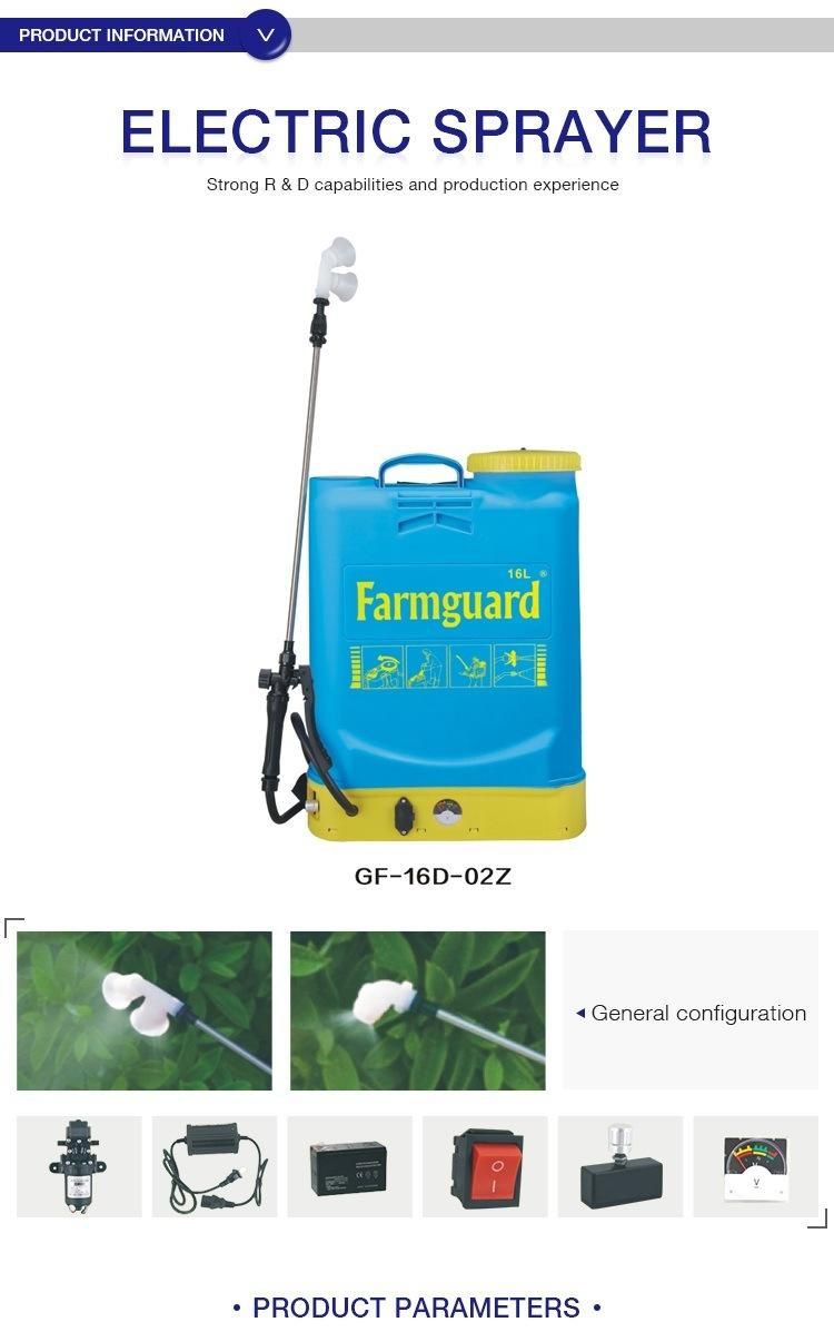 Farm Battery Operated Electric Knapsack Sprayer Pump 16liter