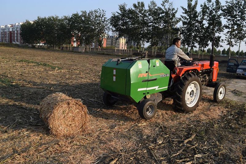 2022 Latest Technology 850 Round Straw Grass Baler Machine