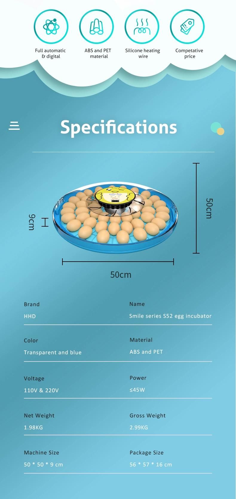 S52 Egg Incubator with Competitive Price