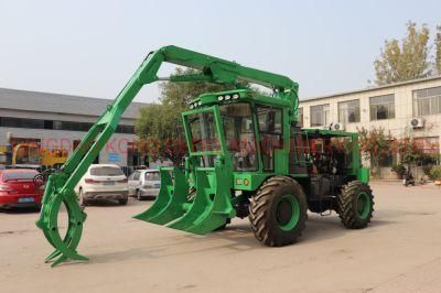 Sugarcane Harvesting Grab Trailer Loader Tractor Collecting Machine Machinery