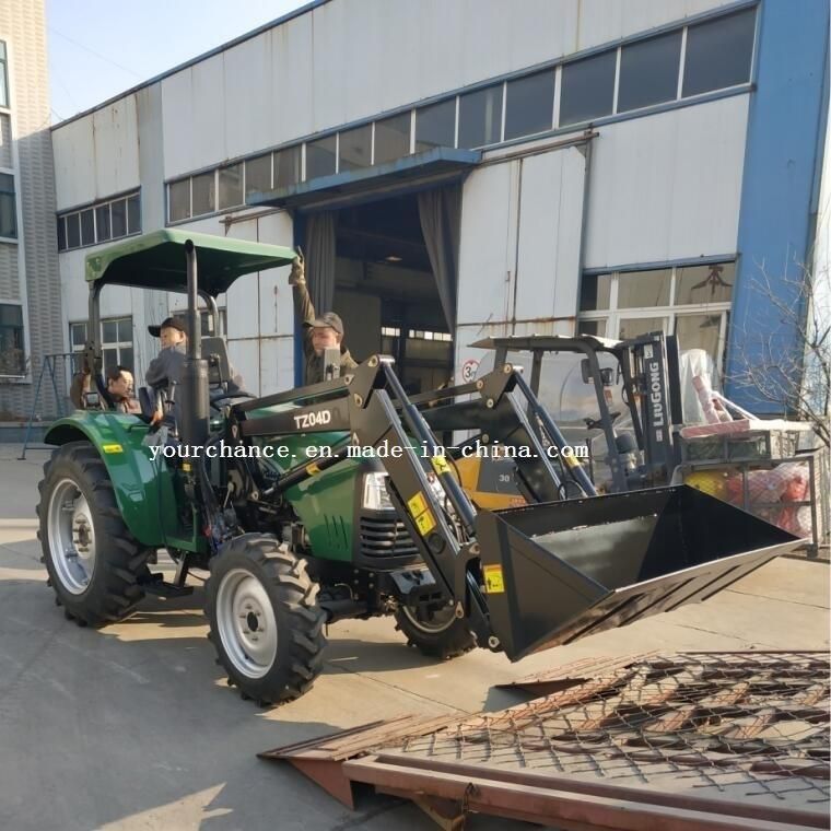 Tz04D China Tip Quality 30-55HP Wheel Farm Tractor Mounted Front End Loader Hot Sale in Philippines