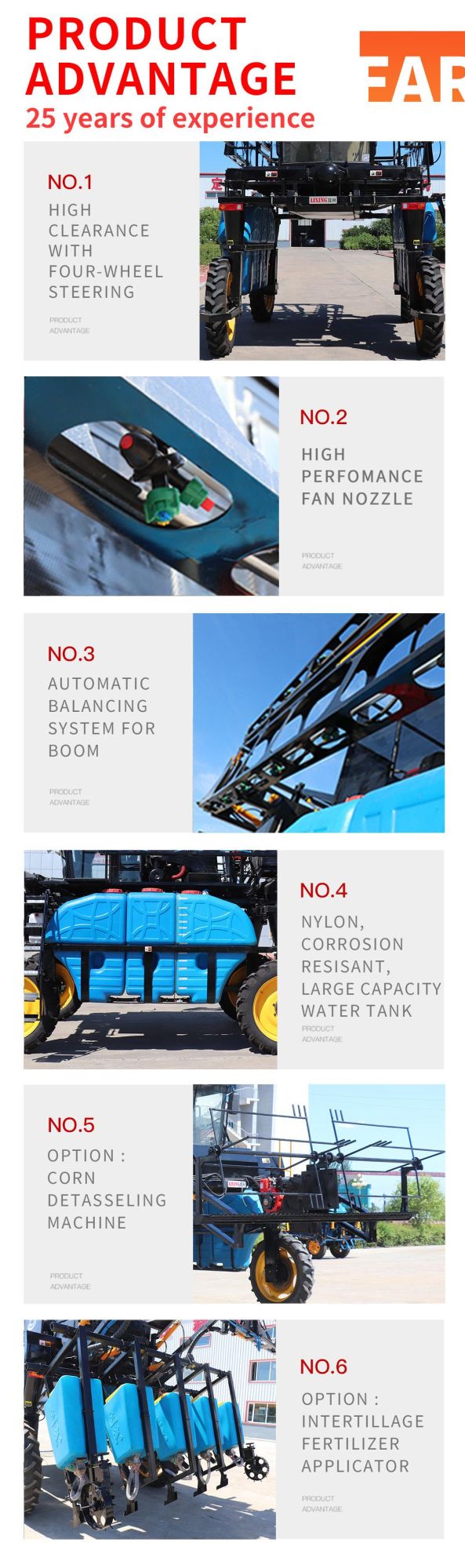 Self Propelled Boom Pesticide Battery Farm Crop Power Agriculture Agricultural Tool Sprayer