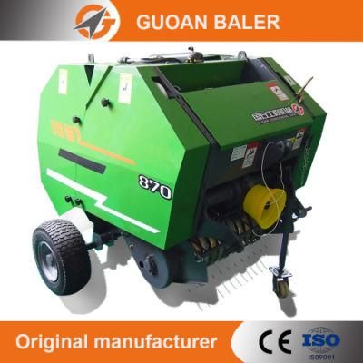 Farm Using CE Certificated Tractor Mounted 850 Small Round Hay Baler