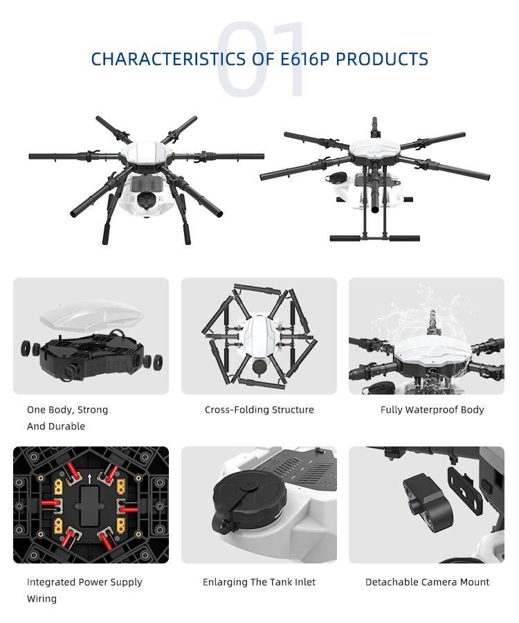 E616p Drone Sprayer Price with Tank for Agricultural Drone Frame