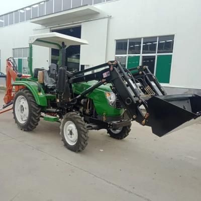 China 30HP 4WD Small Farm Garden Tractor Front End Loader with 4 in 1 Bucket