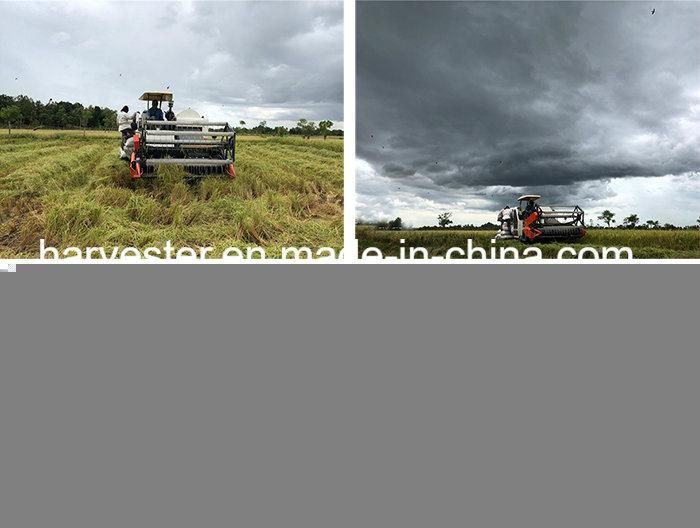 Crawler Rubber Track Rice Harvester Machine for Sale in Indonesia