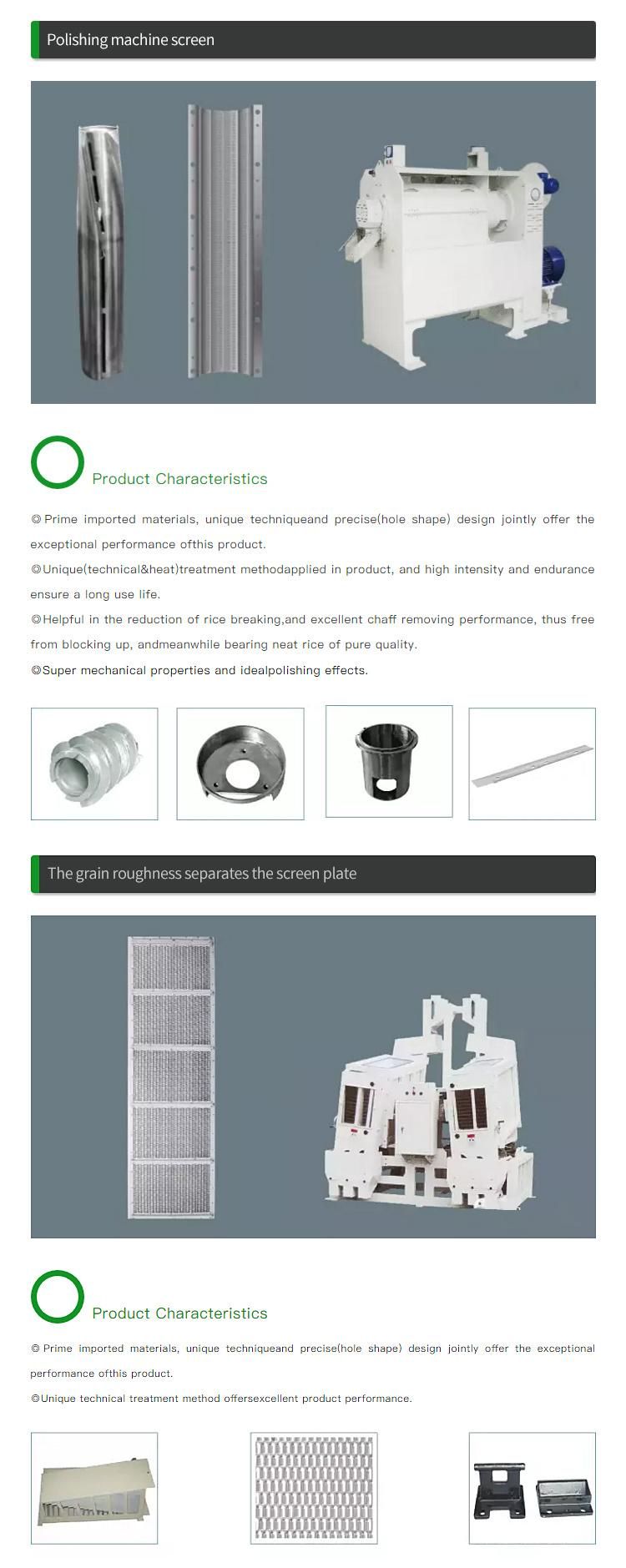 Screen Sieve for Rice Whitener /Polisher /Paddy Separator