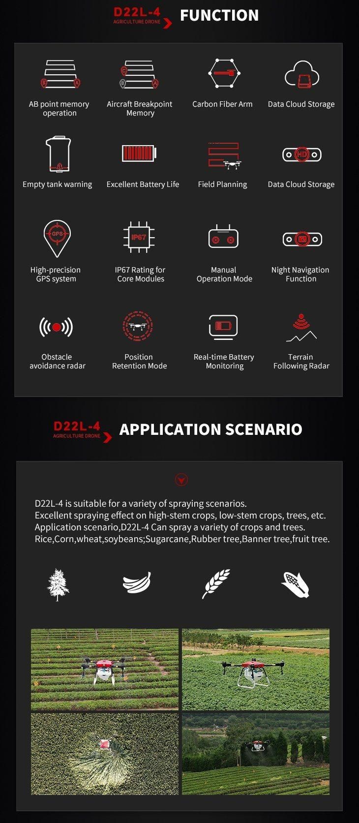 New Technology Tethered 20kg Drone Sprayer Control System with Interchangeable Task Load