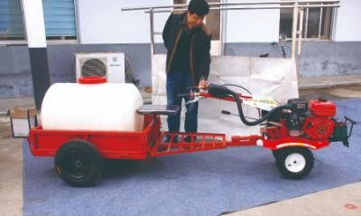 Mini Diesel Tiller with Tractor Trailer 10HP Micro-Cultivator with Electric Start