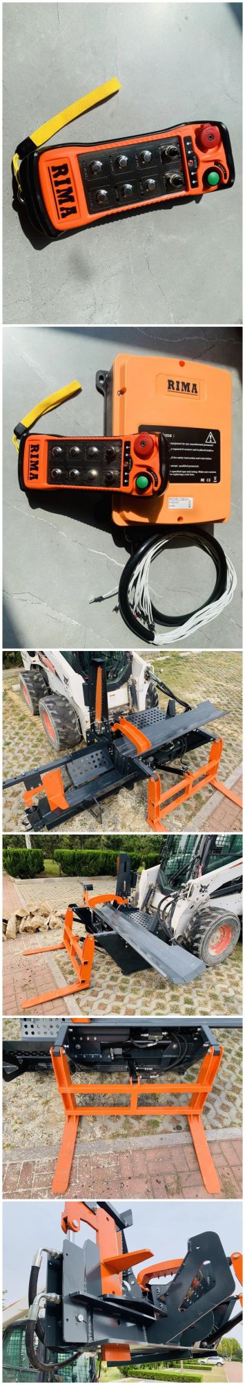 14ton Portable Skid Steer Attachment Firewood Processor Splitter