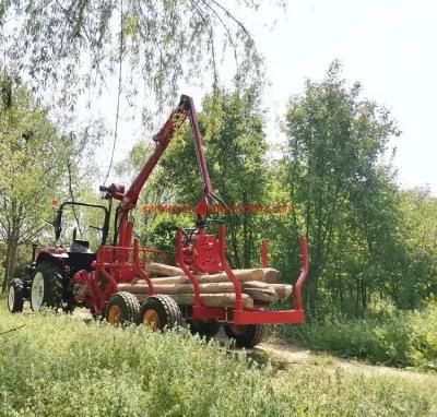 Tractor Trailer Timber Logging Loader Trailer with Grapple