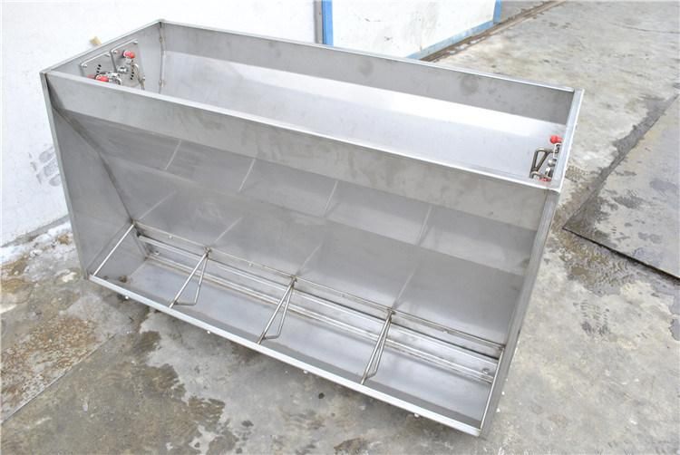 Automatic Double Side Fattening Pig Feeder Stainless Steel Trough for Pigs