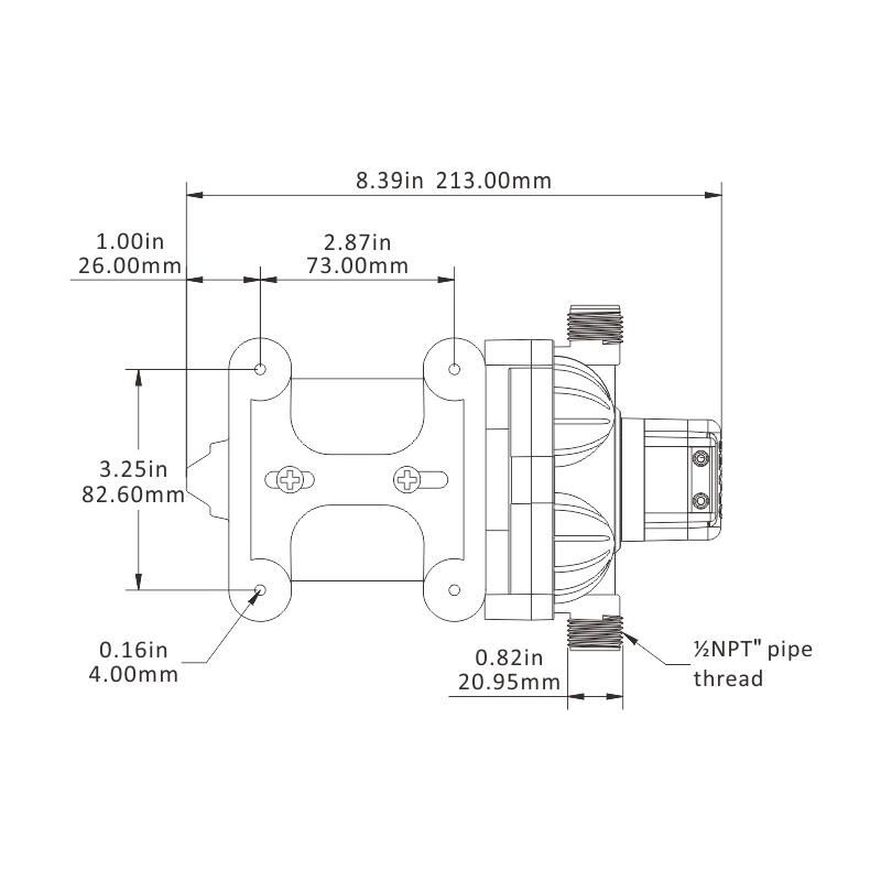 Seaflo 12V Fluid Electric Micro Pressure Marine Diaphragm Pump Manufacturers