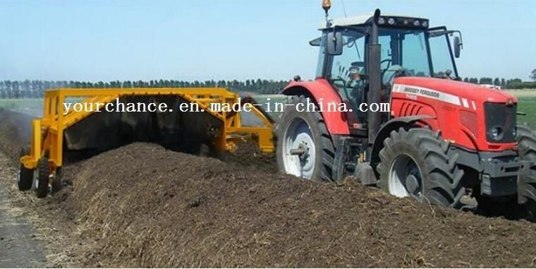 Switzerland Hot Selling Manure Processing Machine Zfq350 3.5m Width Towable Organic Fertilizer Compost Windrow Turner for 120-240HP Wheel Tractor