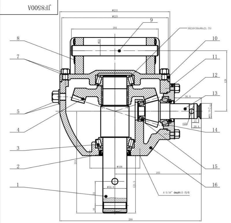 Post Hole Digger Gearbox Auger Gearboxes for Agriculture Machinery