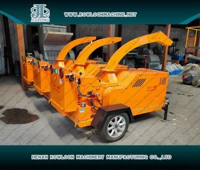 Industrial Mobile Tree Log Branch Diesel Wood Chipper for Sale