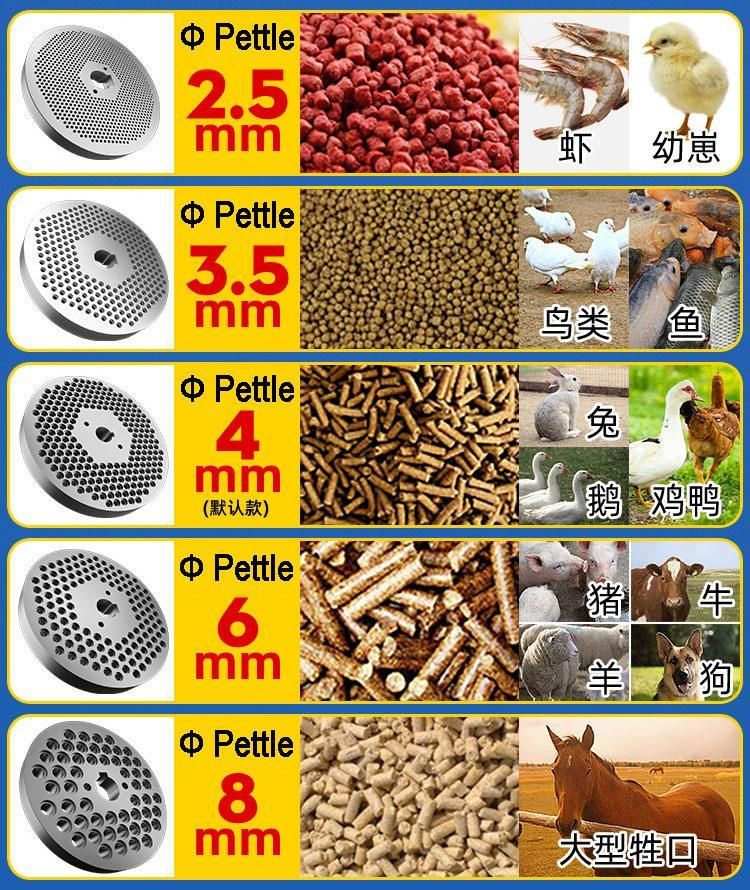 New Small Feed Pellet Machine Household Breeding Large Pig Cattle Sheep Chicken Duck Goose Rabbit Straw Feed Pellet Production Machine