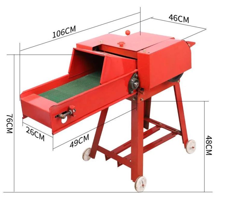 Weiyan Mini Red Grass Chopper Conveyor Belt|+Gear Hay Making Machine Silage Chaff Cutter