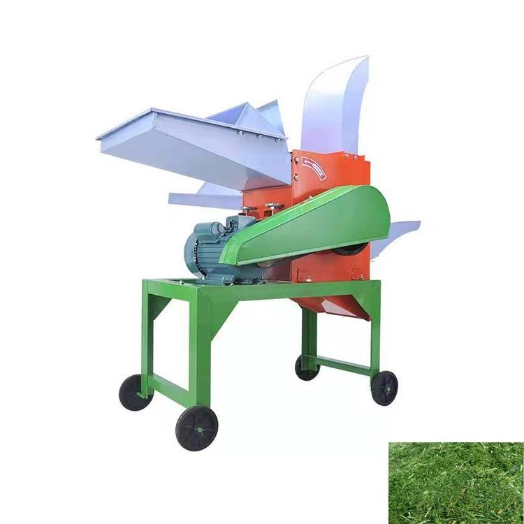 Mini Chuff Straw Crusher Poultry Animal Cattle Feed Making Grass Shredder Silage Chopper Hay Fodder Forage Chaff Cutter Machine