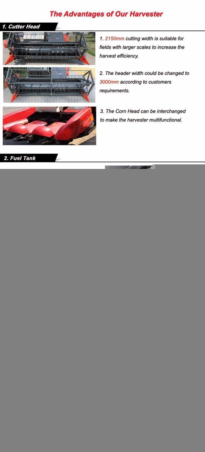Copy Kubota DC60 Paddy Rice Combine Harvester Agricultural Machinery