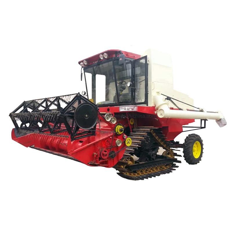 Self Propelled Full-Feed Rubber Track Combine Harvester -4lz-8