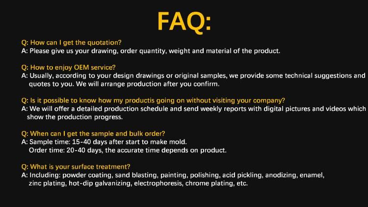 OEM Investment Casting Tiller Stainless Steel Parts
