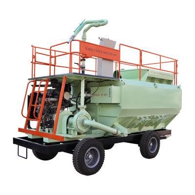 China 8000L hydro mulcher grass seed spraying machine with wheels