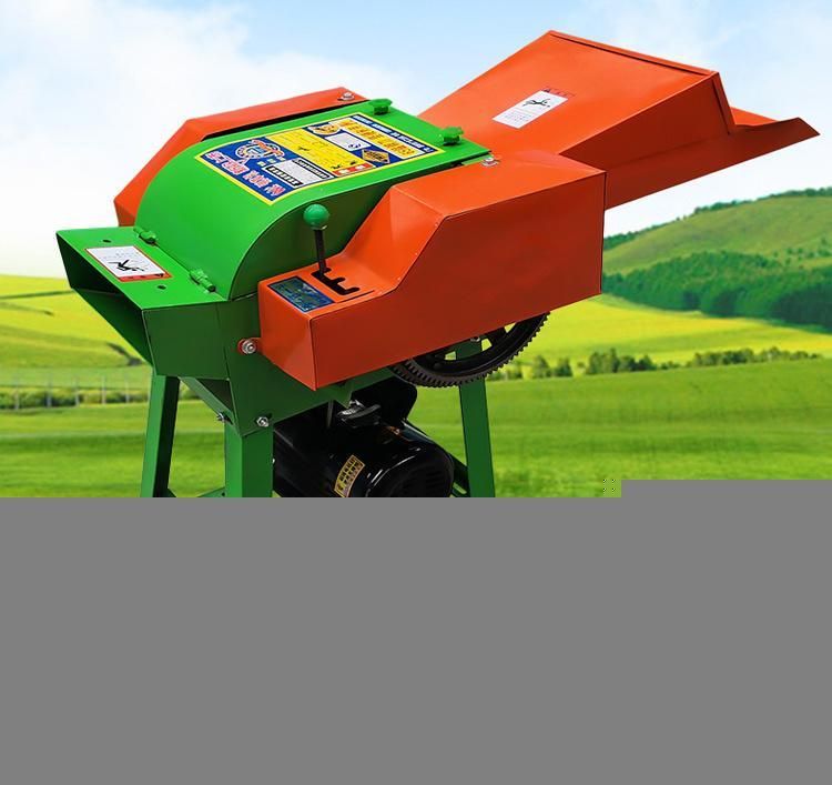 Mini Chuff Straw Crusher Poultry Animal Cattle Feed Making Grass Shredder Silage Chopper Hay Fodder Forage Chaff Cutter Machine