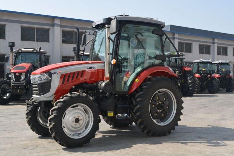 Chinese Factory Directly Supply 90HP 4WD Mini Farm Tractor with Cab and Various Colors Can Be Customized