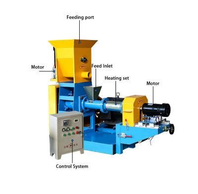 Automatic Floating Fish Feed Pellet Processing Extruder Machine Fish Shrimp Food Production Line Manufacturer Fish Feed Making Machine Extruder