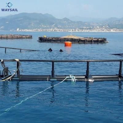 Aquaculture Fish Farming Cages Round Cage Submersible Cage HDPE Floating Fish Cages with Double or Triple Pipes