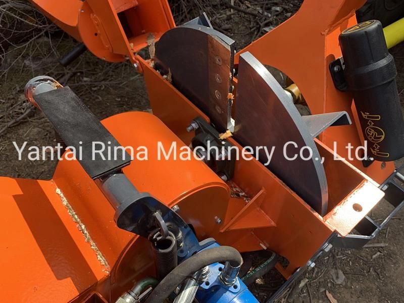 Tractor Wood Chipper Crusher with Hydraulic Infeed