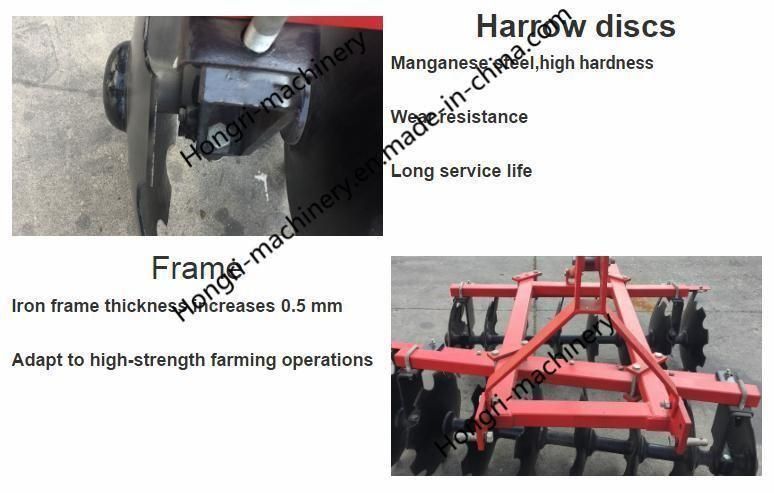 1bqx 3 Point Mounted Light-Duty Disc Harrow Matched for Tractors