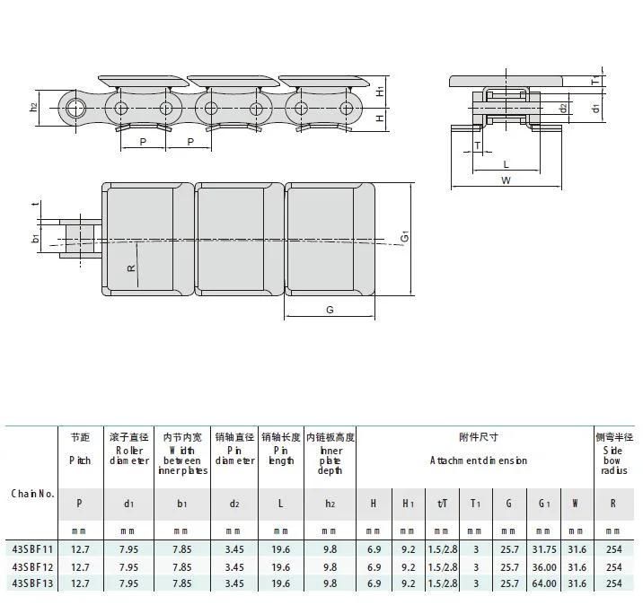 Palm Oil Conveyor Chain Es4p23 Supplier with ISO