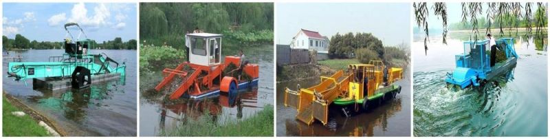 Water Hyacinth Aquatic Plant Harvester Weed Harvester Trash Skimmer Boat