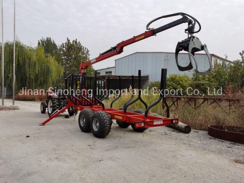 Top Qualtiy Forest Timber Crane with Log Trailer for Sale