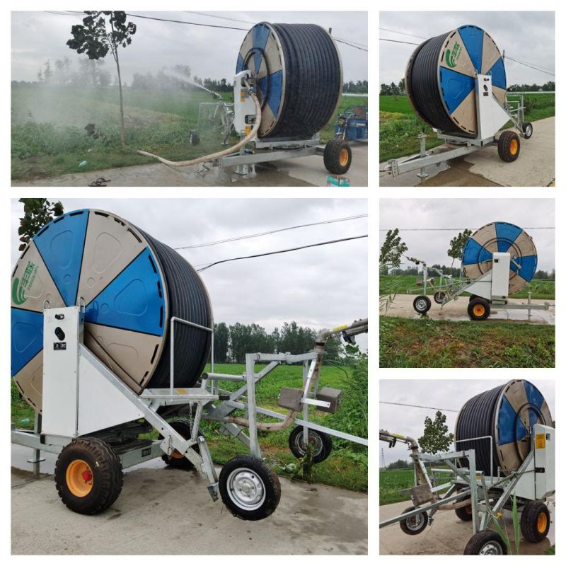 Hose Reel Irrigation System with Big Rain Gun Sprinkler