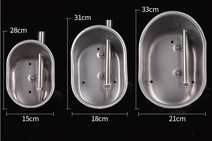 Stainless Steel Livestock Drinker Bowl Water Bowl for Pigs Drinking Bowl