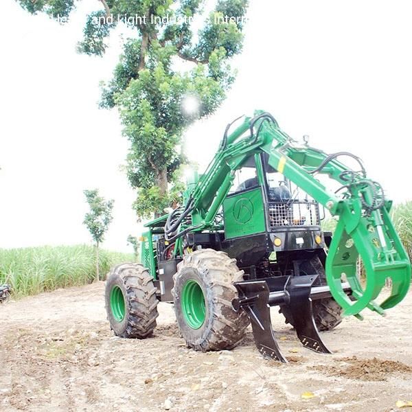 Small Three Wheel Logger Sugar Cane Grabber Loader