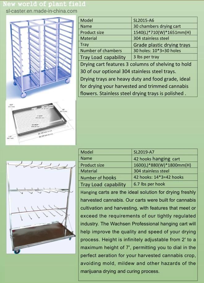 Hydro Garden 304 Stainless Steel Drying Carts