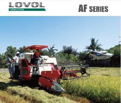 Lovol Af108 Manual Collection Combined Paddy Wheat Soybean Crawler Rice Harvester