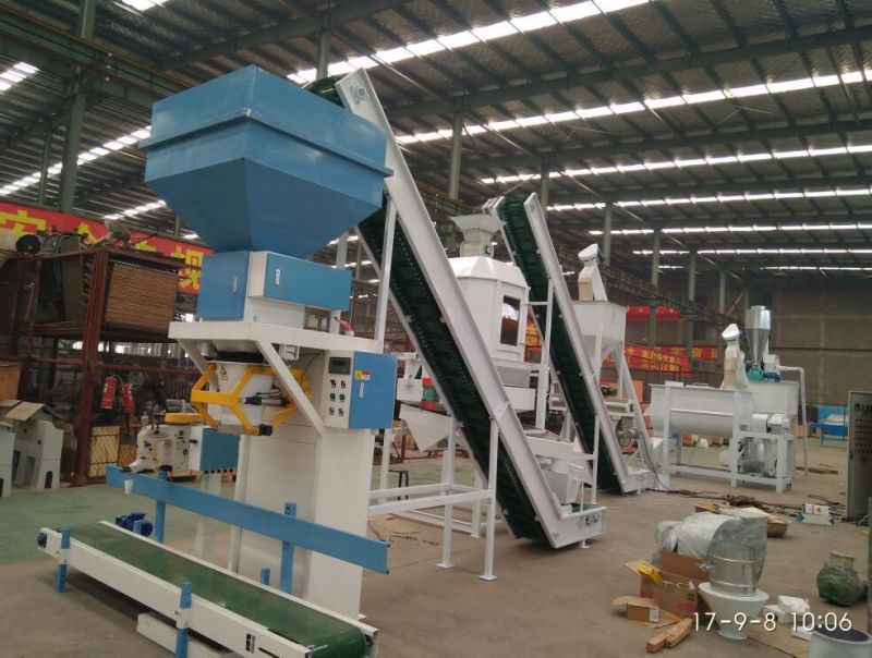 Complete Plant Industrial Large Scale Animal Livestock Cattle Pig Chicken Poultry Feed Pellet Production Line for Processing Making Grass Hay Fodder