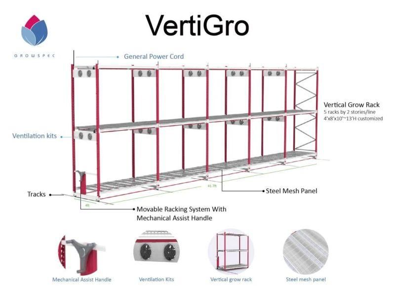 Indoor 4X8FT Vertical Grow Rack with Irrigation Tank Grow System for Plants