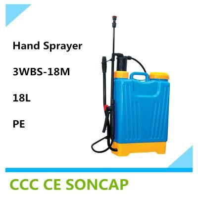 2016 New Design Bodiness Plastic Agricultural Knapsack Sprayer (3WBS-18M)