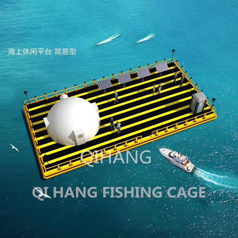 Floating Fishing Plastic Pontoon Platform in Lake Sea