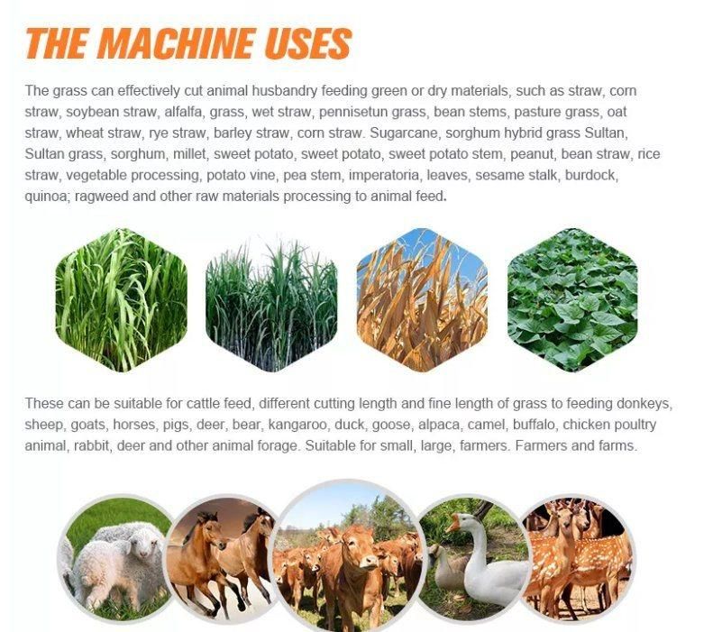 Nanfang Livestock Cattle Grinder Feed Machine Hay Cutter Grass Chopper Best Barley for Sale