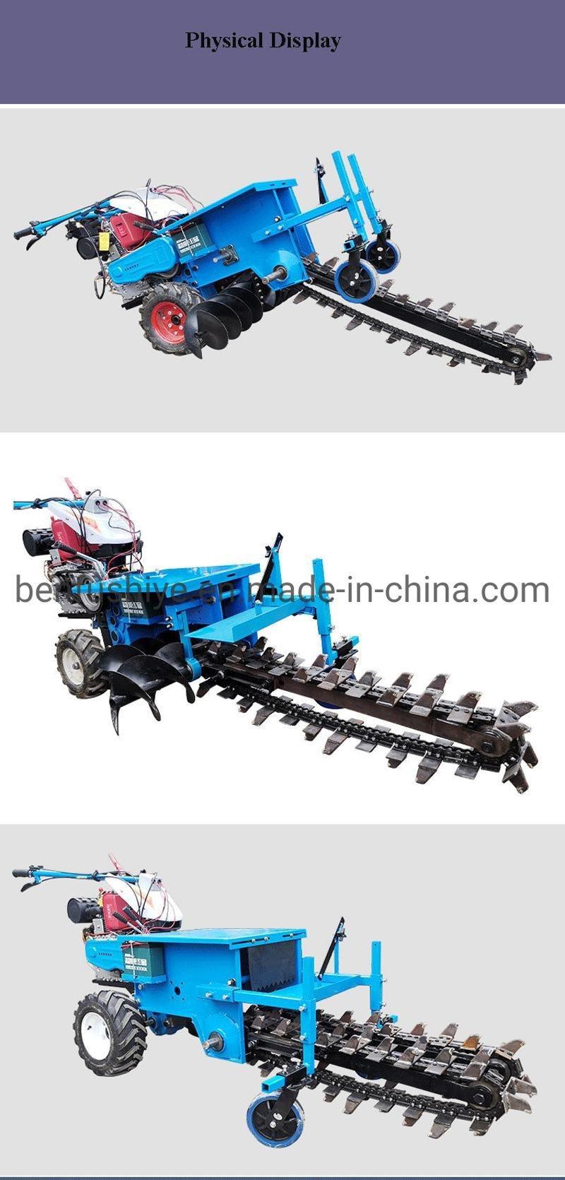 Irrigation and Water Conservancy Special Small Pipe Ditching Machine Chain Micro Tractor Trencher for Engineering Construction