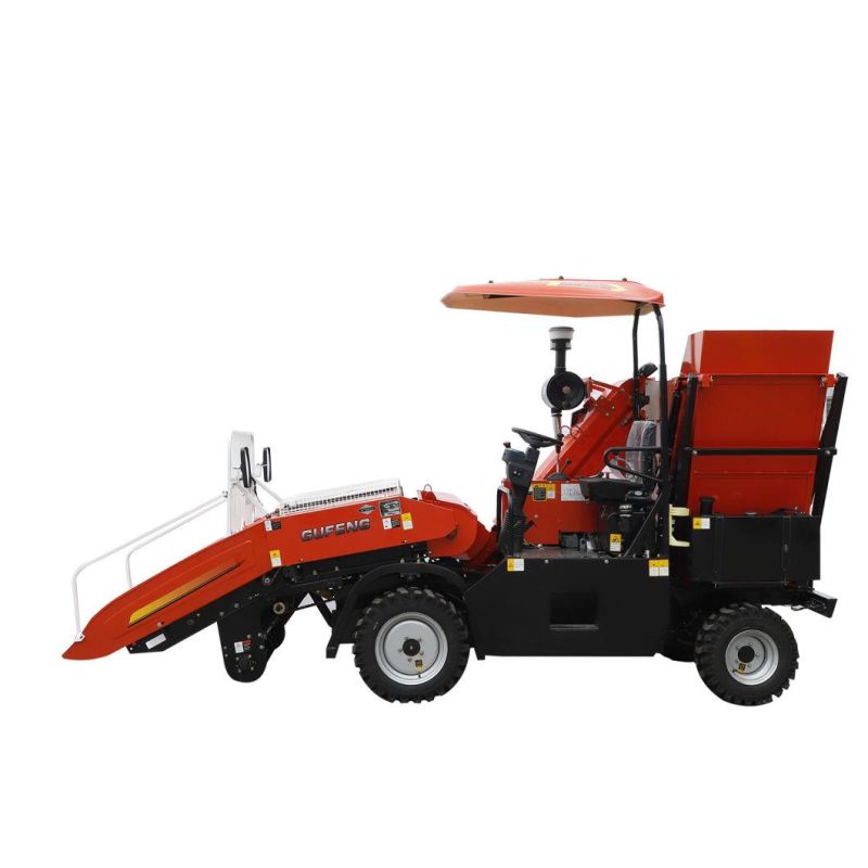 Corn Harvester 2 Lines, 4WD Propeller Combines Corn Harvester